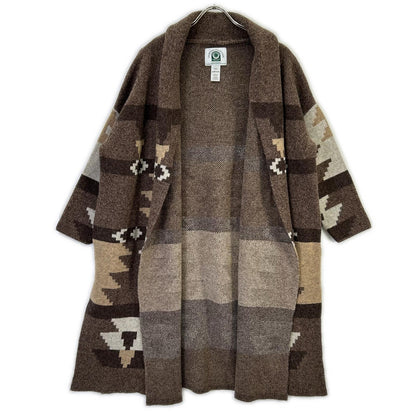 Deuxieme Classe ドゥーズィエムクラス 【CANADIAN SWATER別注】ブラウン ウール Jacquard ニットガウン コート