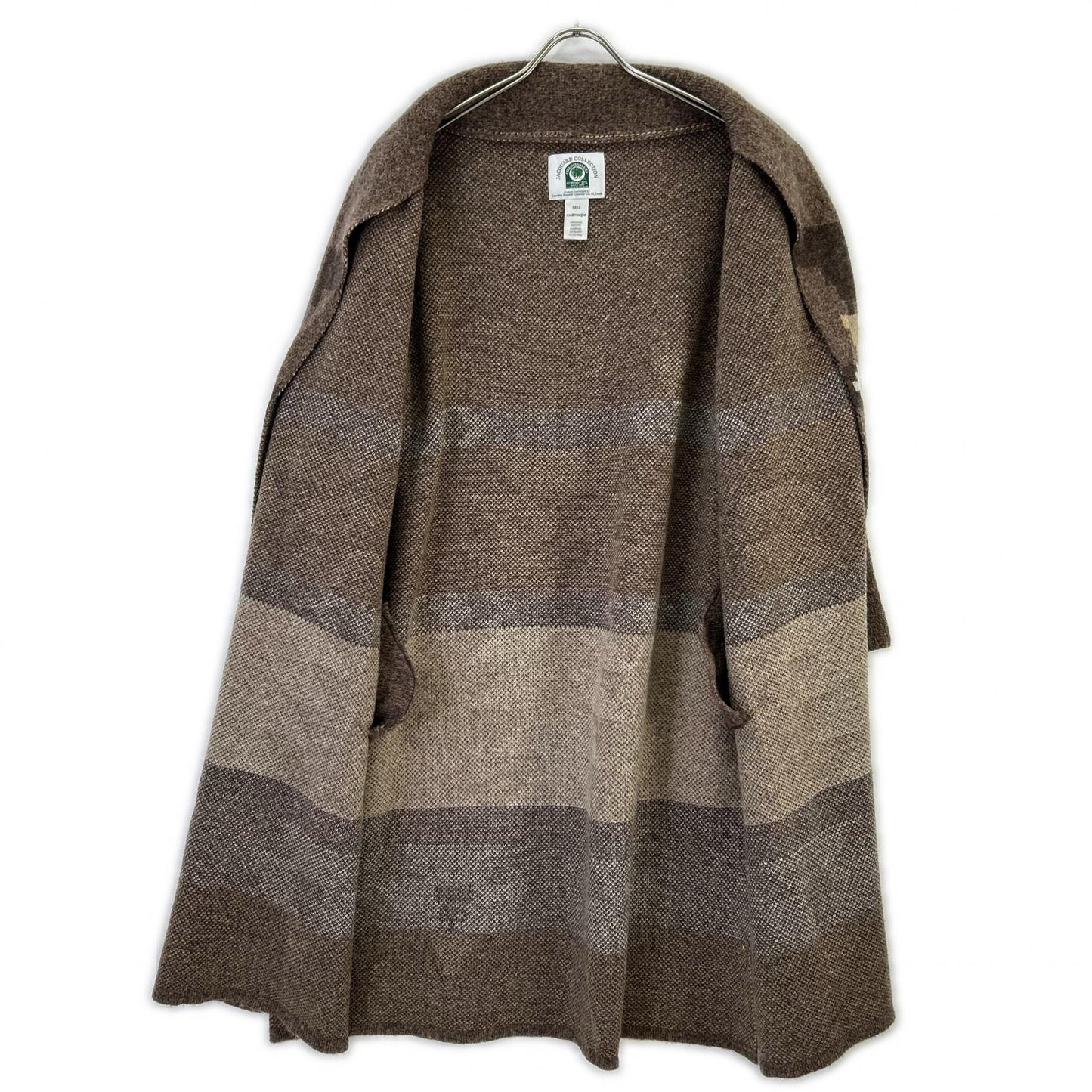 Deuxieme Classe ドゥーズィエムクラス 【CANADIAN SWATER別注】ブラウン ウール Jacquard ニットガウン コート