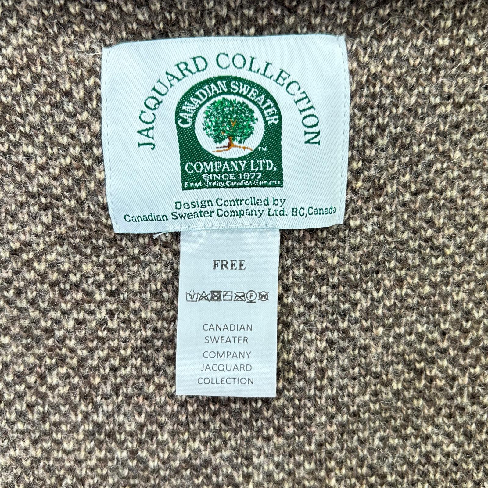 Deuxieme Classe ドゥーズィエムクラス 【CANADIAN SWATER別注】ブラウン ウール Jacquard ニットガウン コート