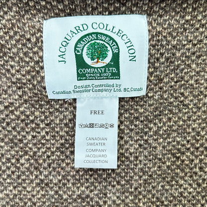 Deuxieme Classe ドゥーズィエムクラス 【CANADIAN SWATER別注】ブラウン ウール Jacquard ニットガウン コート