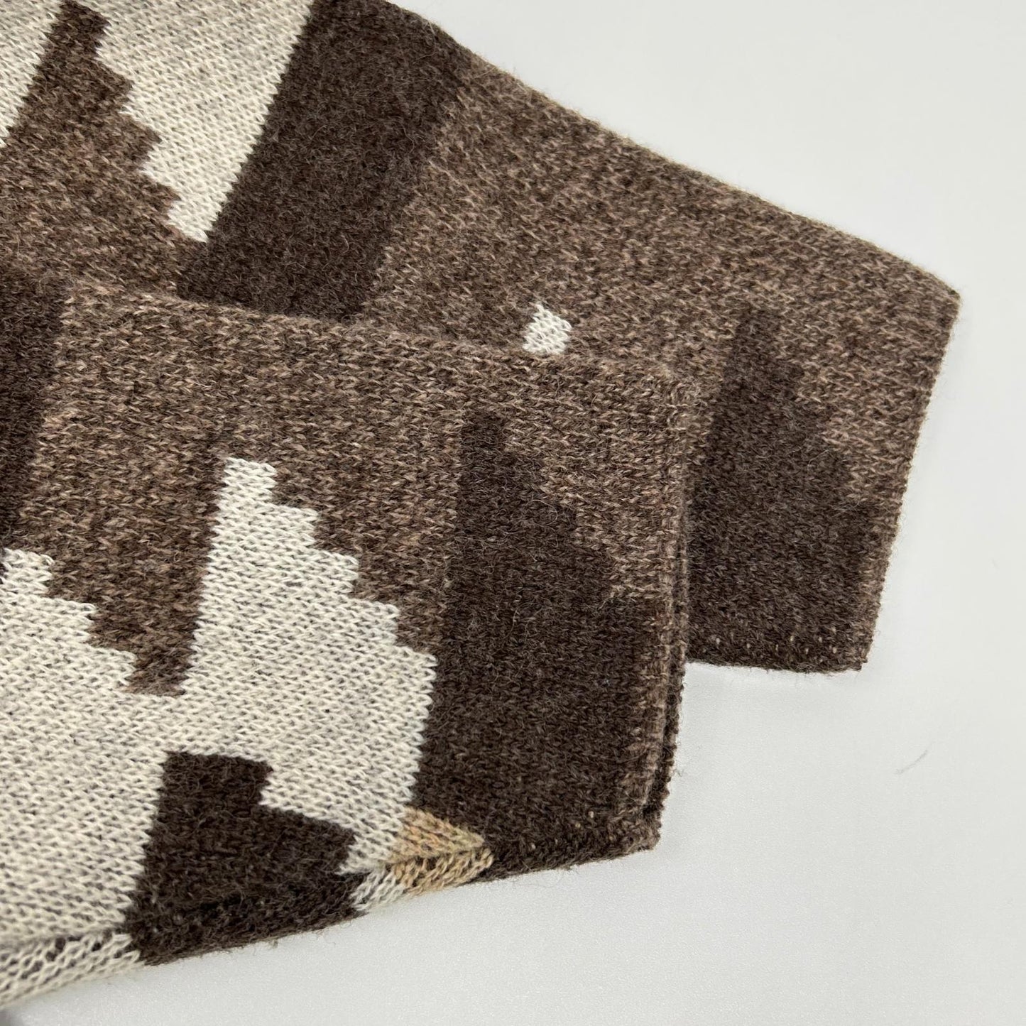 Deuxieme Classe ドゥーズィエムクラス 【CANADIAN SWATER別注】ブラウン ウール Jacquard ニットガウン コート