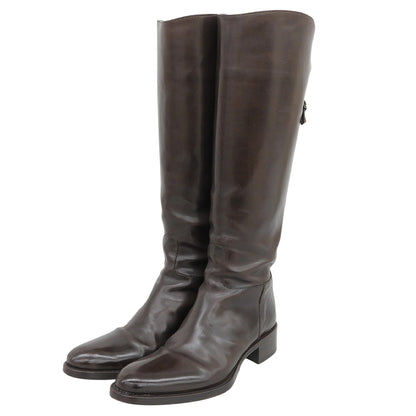 SARTORE サルトル バックベルトロングブーツ シューズ レディース ブラウン 36 1/2 シューズ