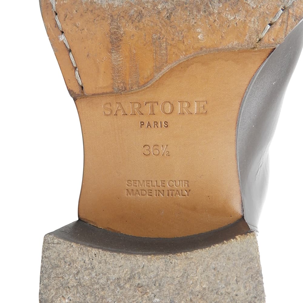 SARTORE サルトル バックベルトロングブーツ シューズ レディース ブラウン 36 1/2 シューズ