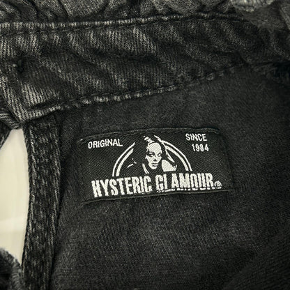 HYSTERIC GLAMOUR ヒステリックグラマー 01191AH01 ブラック ヒスベアプリント フリルデザイン ロングスリーブ トップス トップス