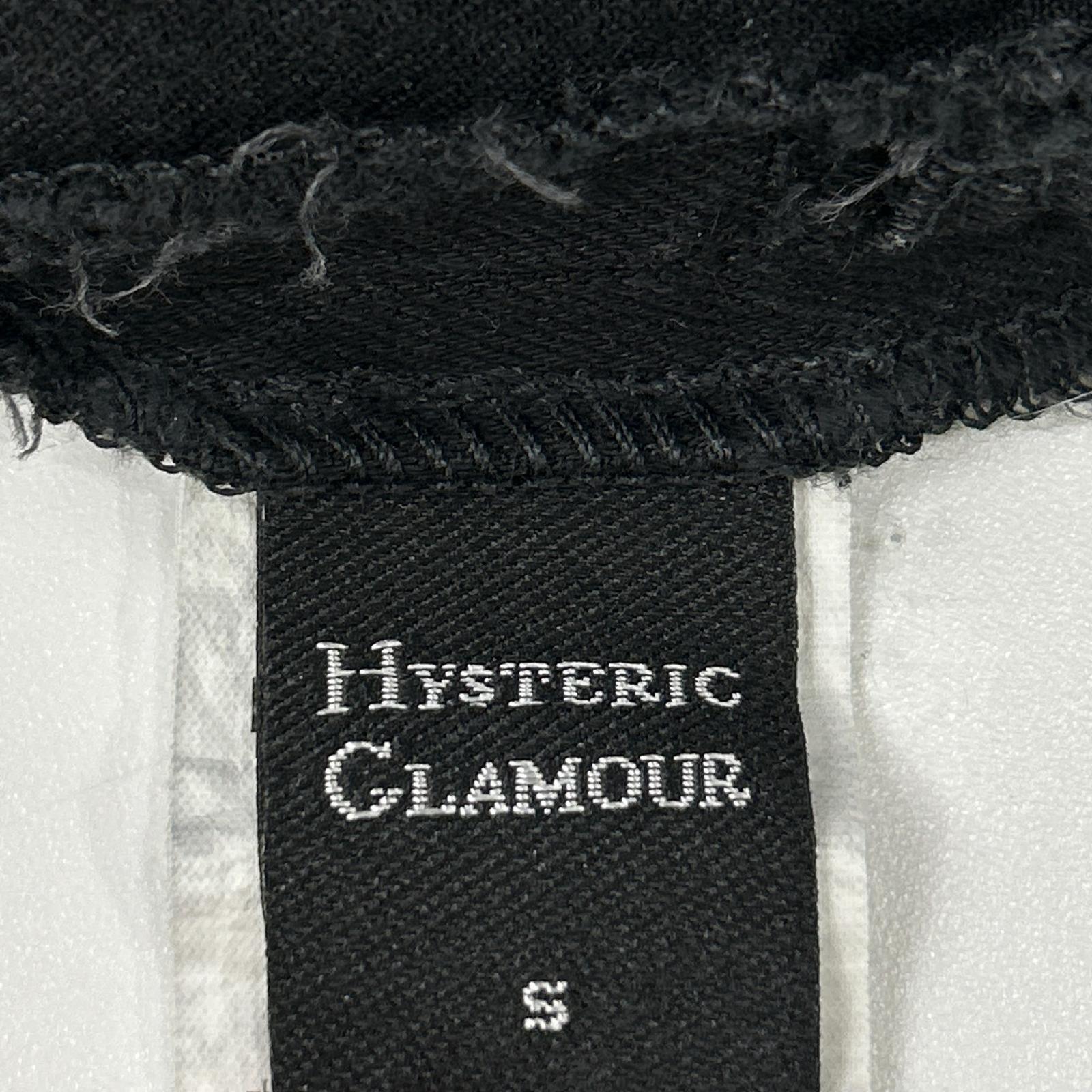 HYSTERIC GLAMOUR ヒステリックグラマー 01191AH01 ブラック ヒスベアプリント フリルデザイン ロングスリーブ トップス トップス