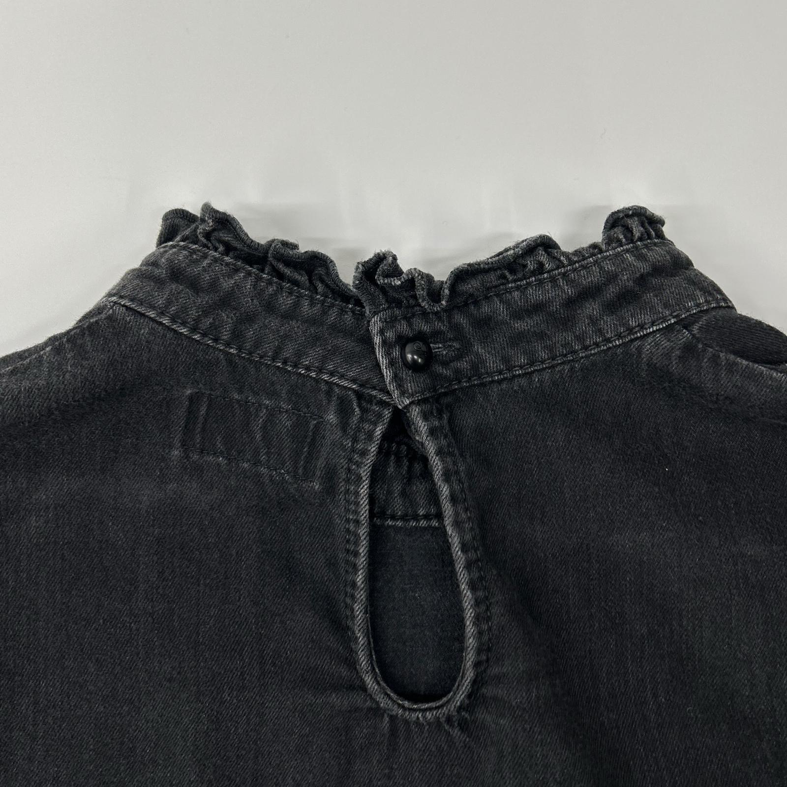 HYSTERIC GLAMOUR ヒステリックグラマー 01191AH01 ブラック ヒスベアプリント フリルデザイン ロングスリーブ トップス トップス
