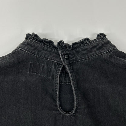 HYSTERIC GLAMOUR ヒステリックグラマー 01191AH01 ブラック ヒスベアプリント フリルデザイン ロングスリーブ トップス トップス