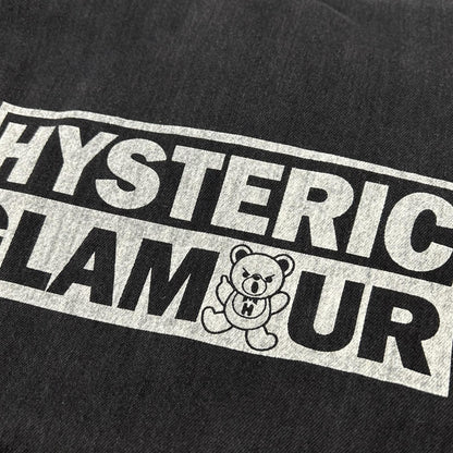 HYSTERIC GLAMOUR ヒステリックグラマー 01191AH01 ブラック ヒスベアプリント フリルデザイン ロングスリーブ トップス トップス