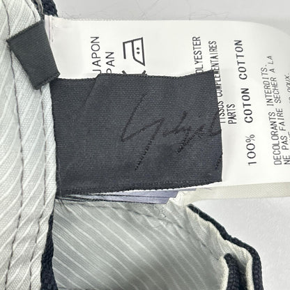 YOHJI YAMAMOTO +NOIR ヨウジヤマモトプリュスノアール 17SS ND-S03-901 ネイビー コットン 製品染め しわ加工 ラップスカート スカート