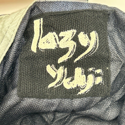 YOHJI YAMAMOTO +NOIR ヨウジヤマモトプリュスノアール 17SS ND-S03-901 ネイビー コットン 製品染め しわ加工 ラップスカート スカート