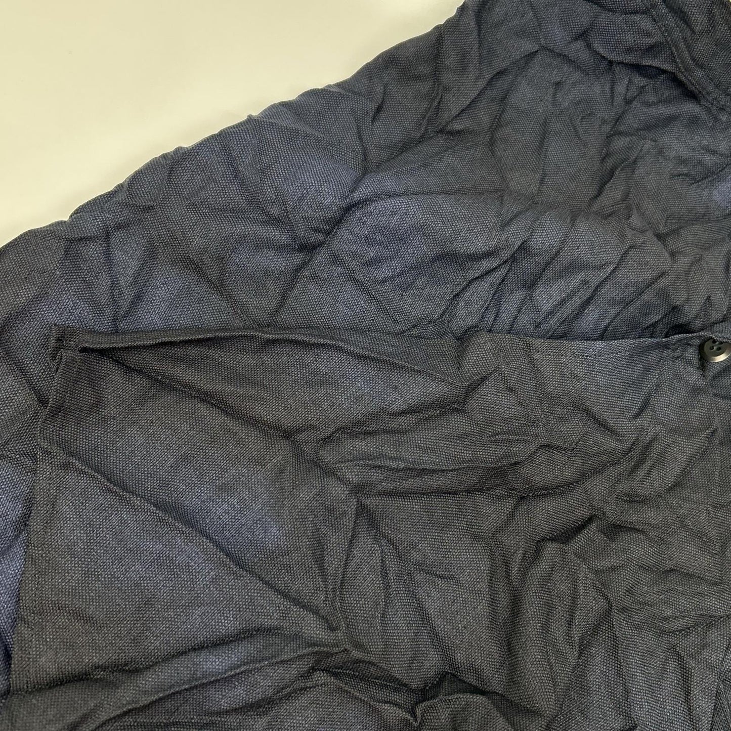 YOHJI YAMAMOTO +NOIR ヨウジヤマモトプリュスノアール 17SS ND-S03-901 ネイビー コットン 製品染め しわ加工 ラップスカート スカート