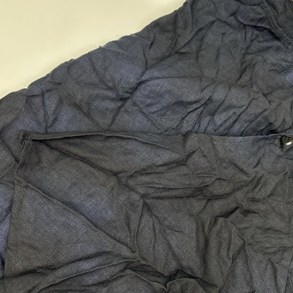 YOHJI YAMAMOTO +NOIR ヨウジヤマモトプリュスノアール 17SS ND-S03-901 ネイビー コットン 製品染め しわ加工 ラップスカート スカート