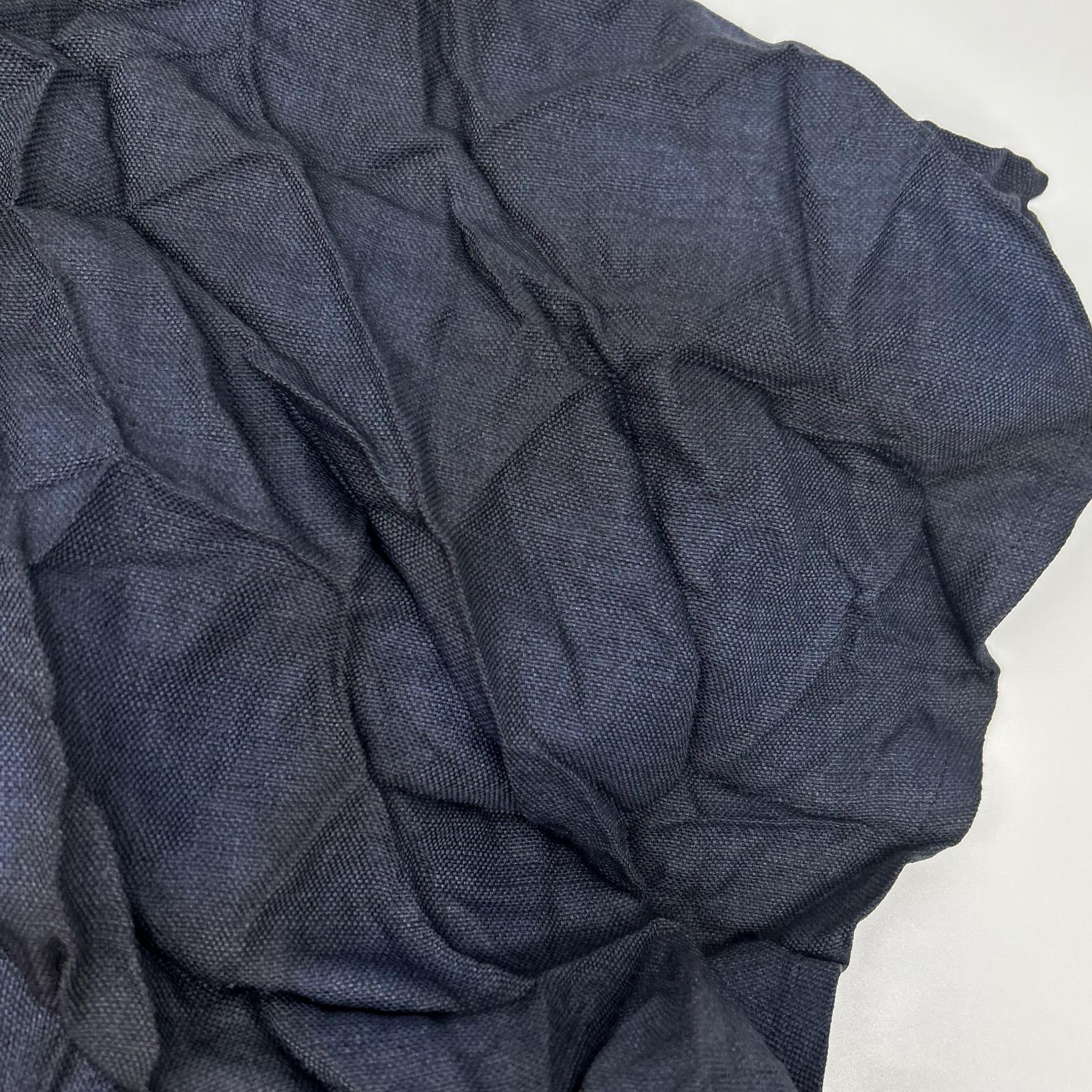 YOHJI YAMAMOTO +NOIR ヨウジヤマモトプリュスノアール 17SS ND-S03-901 ネイビー コットン 製品染め しわ加工 ラップスカート スカート