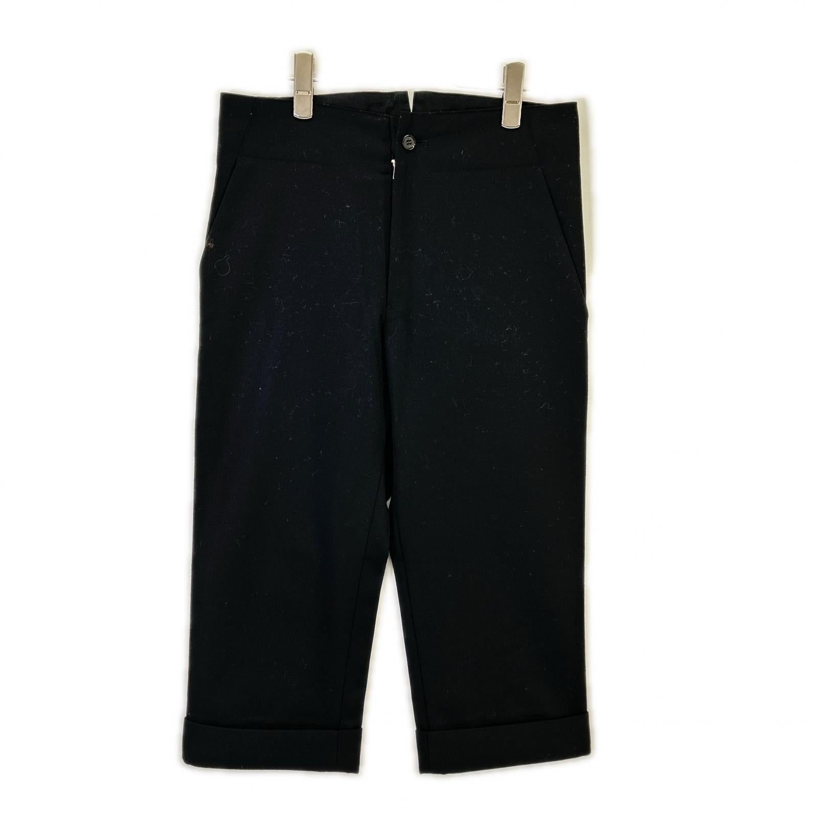 yohjiyamamoto ヨウジヤマモト 13SS FX-P09-109 ブラック クロップド スラックスパンツ ボトムス