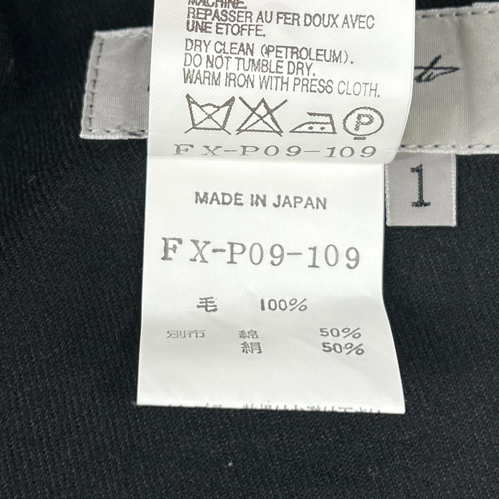 yohjiyamamoto ヨウジヤマモト 13SS FX-P09-109 ブラック クロップド スラックスパンツ ボトムス