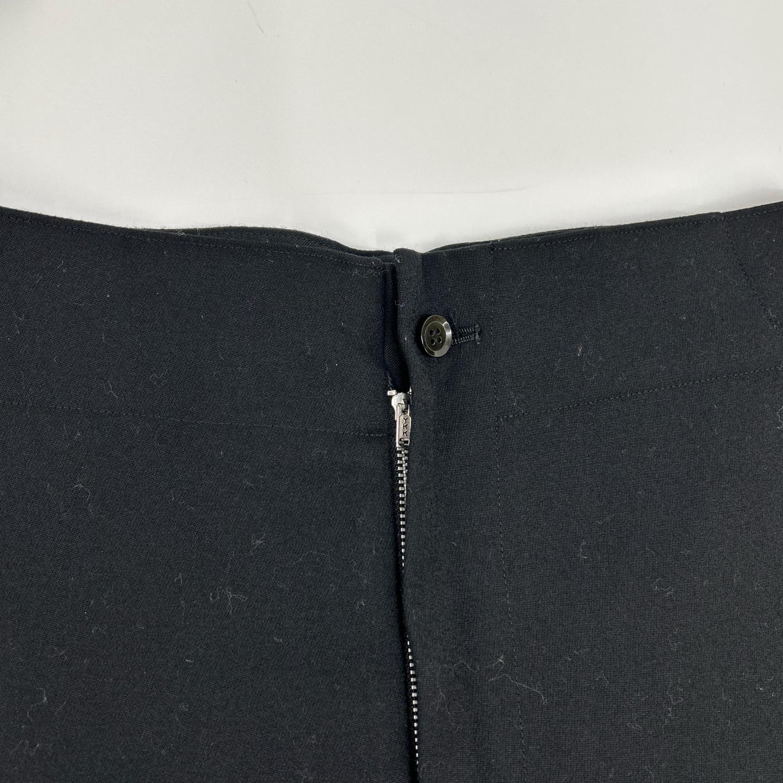 yohjiyamamoto ヨウジヤマモト 13SS FX-P09-109 ブラック クロップド スラックスパンツ ボトムス