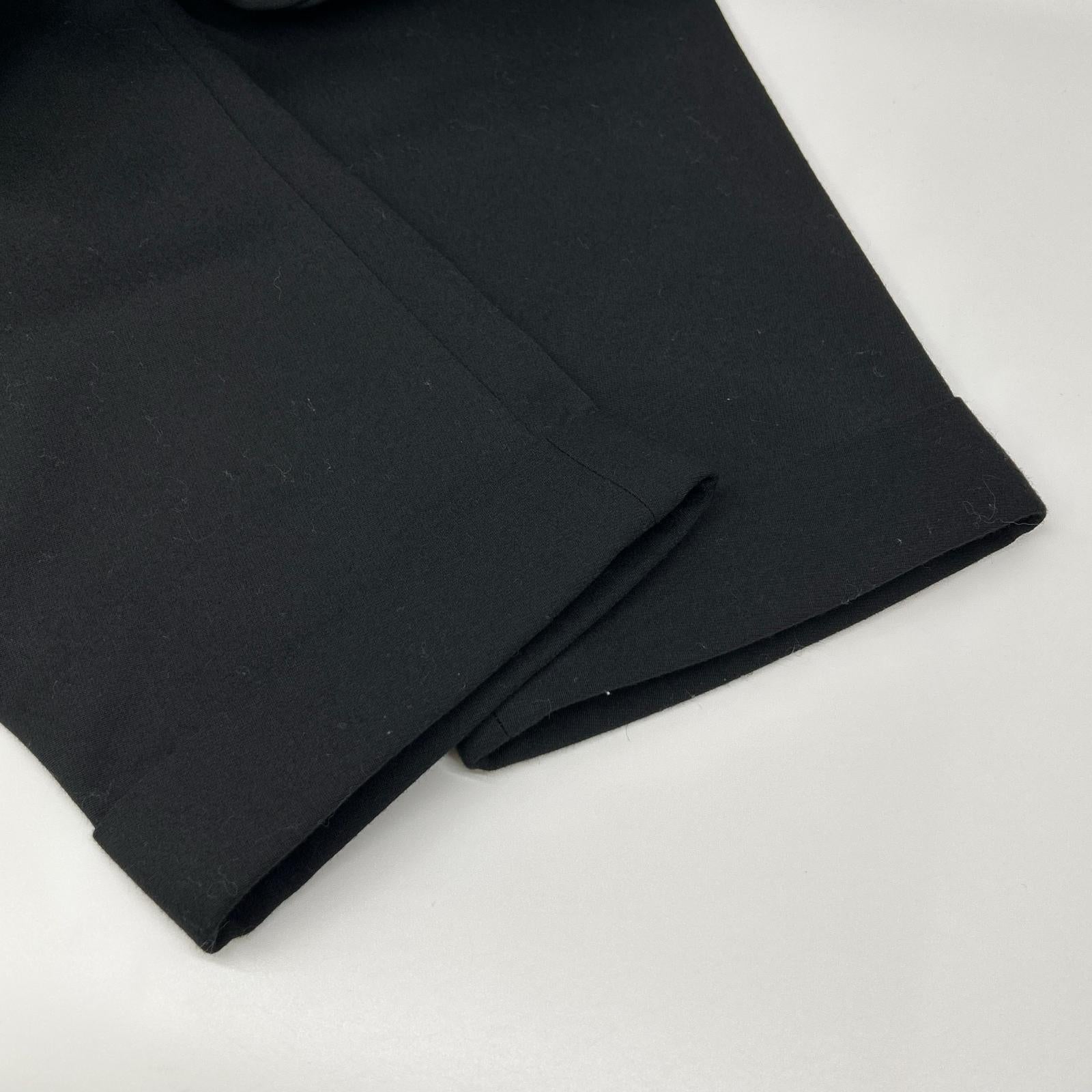 yohjiyamamoto ヨウジヤマモト 13SS FX-P09-109 ブラック クロップド スラックスパンツ ボトムス