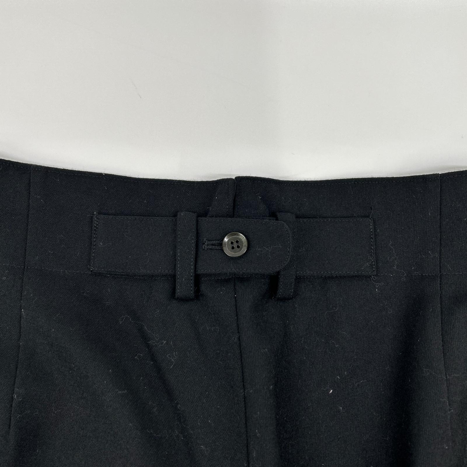yohjiyamamoto ヨウジヤマモト 13SS FX-P09-109 ブラック クロップド スラックスパンツ ボトムス