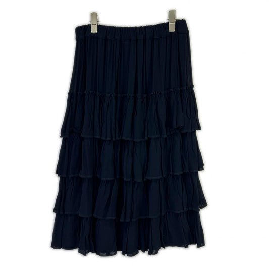 COMMEdesGARCONS COMMEdesGARCONS コムデギャルソンコムデギャルソン（コムコム） 11AW RH-S004 ネイビー レーヨン 製品染め ティアードロングスカート スカート