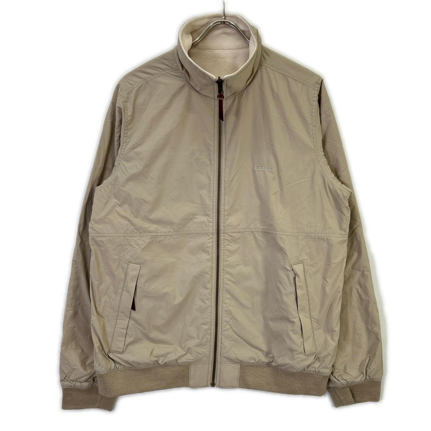 LLBean エルエルビーン 524511 ベージュ ナイロン リバーシブルウォームアップジャケット ジャケット
