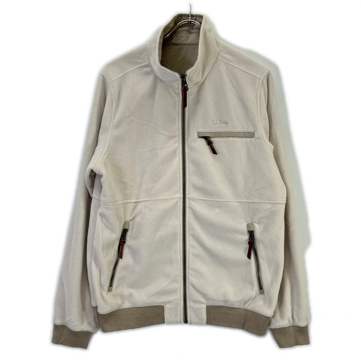 L.L.Bean エルエルビーン 524511 ベージュ ナイロン リバーシブルウォームアップジャケット ジャケット