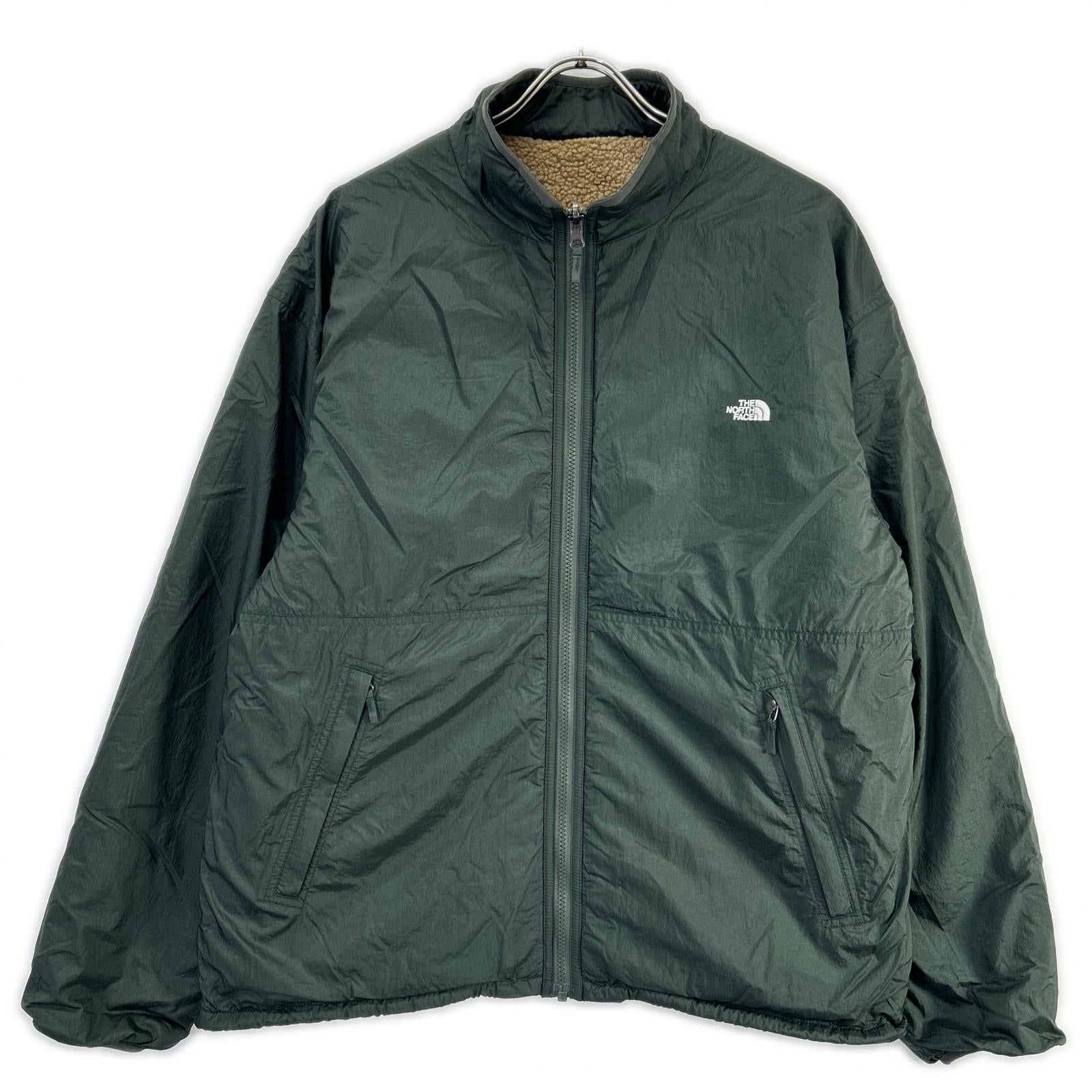 THE NORTH FACE NP72536 khaki × alpine reversible Extreme Pile fleece jacket