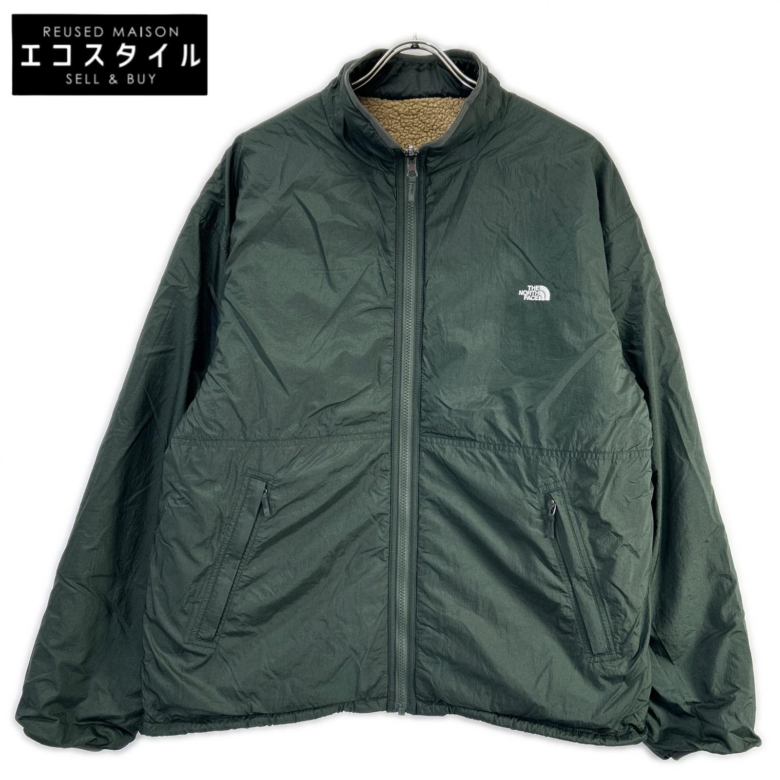 THE NORTH FACE NP72536 khaki × alpine reversible Extreme Pile fleece jacket