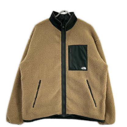 THE NORTH FACE NP72536 khaki × alpine reversible Extreme Pile fleece jacket