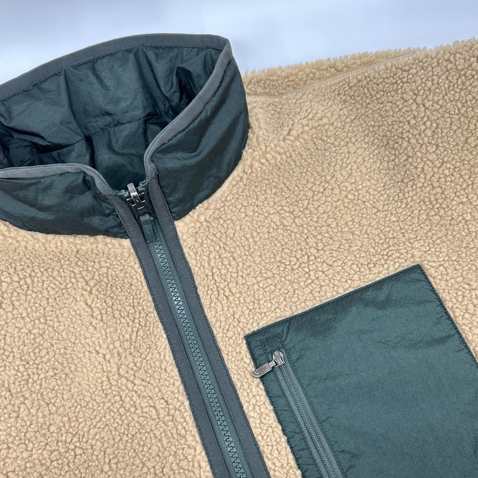 THE NORTH FACE NP72536 khaki × alpine reversible Extreme Pile fleece jacket