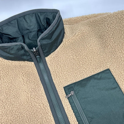 THE NORTH FACE NP72536 khaki × alpine reversible Extreme Pile fleece jacket