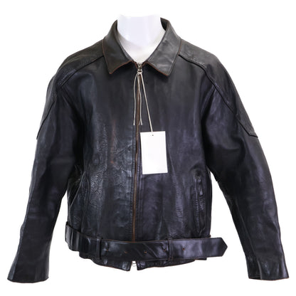 ANCELLM ANCELLM [Mint Condition/25AW] ANC-JK52 H.L ZIP UP JACKET Tea-Core Horsehide Single Rider Jacket Jacket