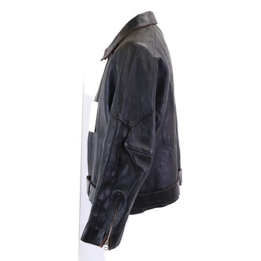 ANCELLM アンセルム 【美品/25AW】ANC-JK52 H.L ZIP UP JACKET 茶芯 ホースハイド シングルライダース ジャケット ジャケット