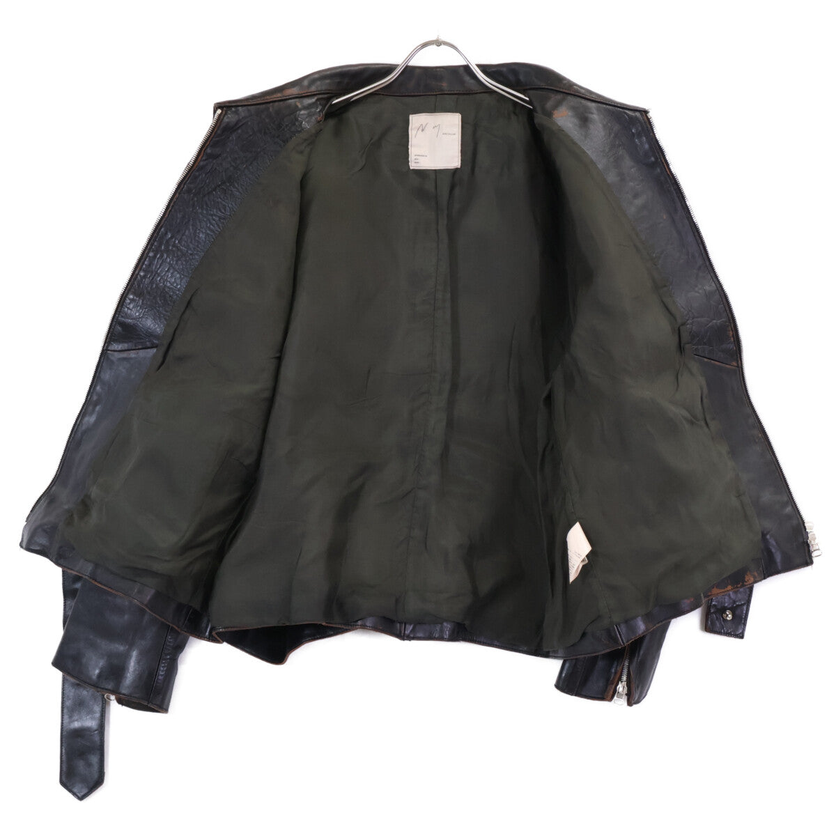 ANCELLM ANCELLM [Mint Condition/25AW] ANC-JK52 H.L ZIP UP JACKET Tea-Core Horsehide Single Rider Jacket Jacket