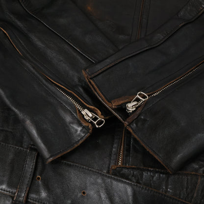 ANCELLM ANCELLM [Mint Condition/25AW] ANC-JK52 H.L ZIP UP JACKET Tea-Core Horsehide Single Rider Jacket Jacket