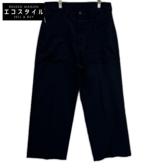 ANCELLM アンセルム 25AW ANC-PT96 ブラック W/S BAKER PANTS/ウールリネンシルク ベイカーパンツ ボトムス