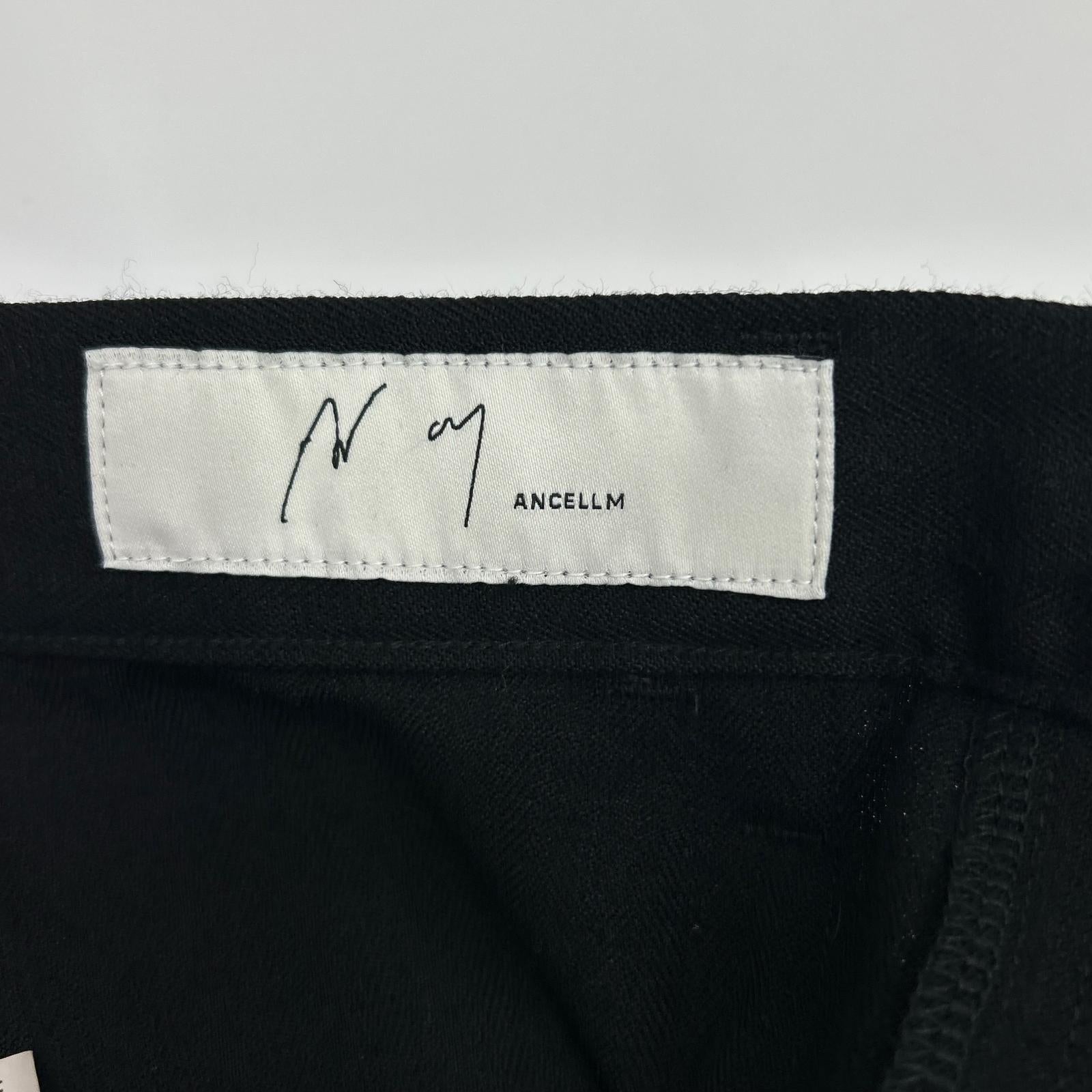 ANCELLM アンセルム 25AW ANC-PT96 ブラック W/S BAKER PANTS/ウールリネンシルク ベイカーパンツ 2 ANCELLM アンセルム 25AW ANC-PT96 ブラック W/S BAKER PANTS/ウール