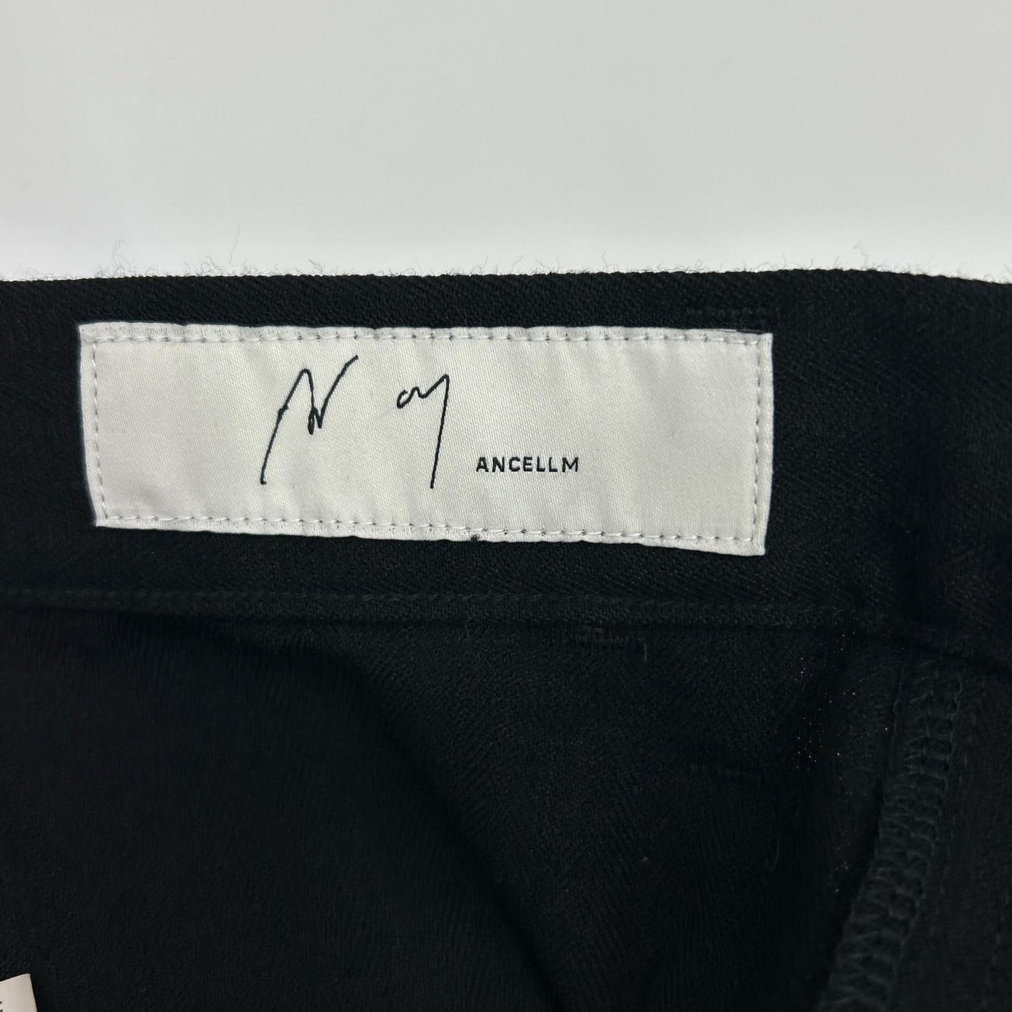 ANCELLM アンセルム 25AW ANC-PT96 ブラック W/S BAKER PANTS/ウールリネンシルク ベイカーパンツ ボトムス