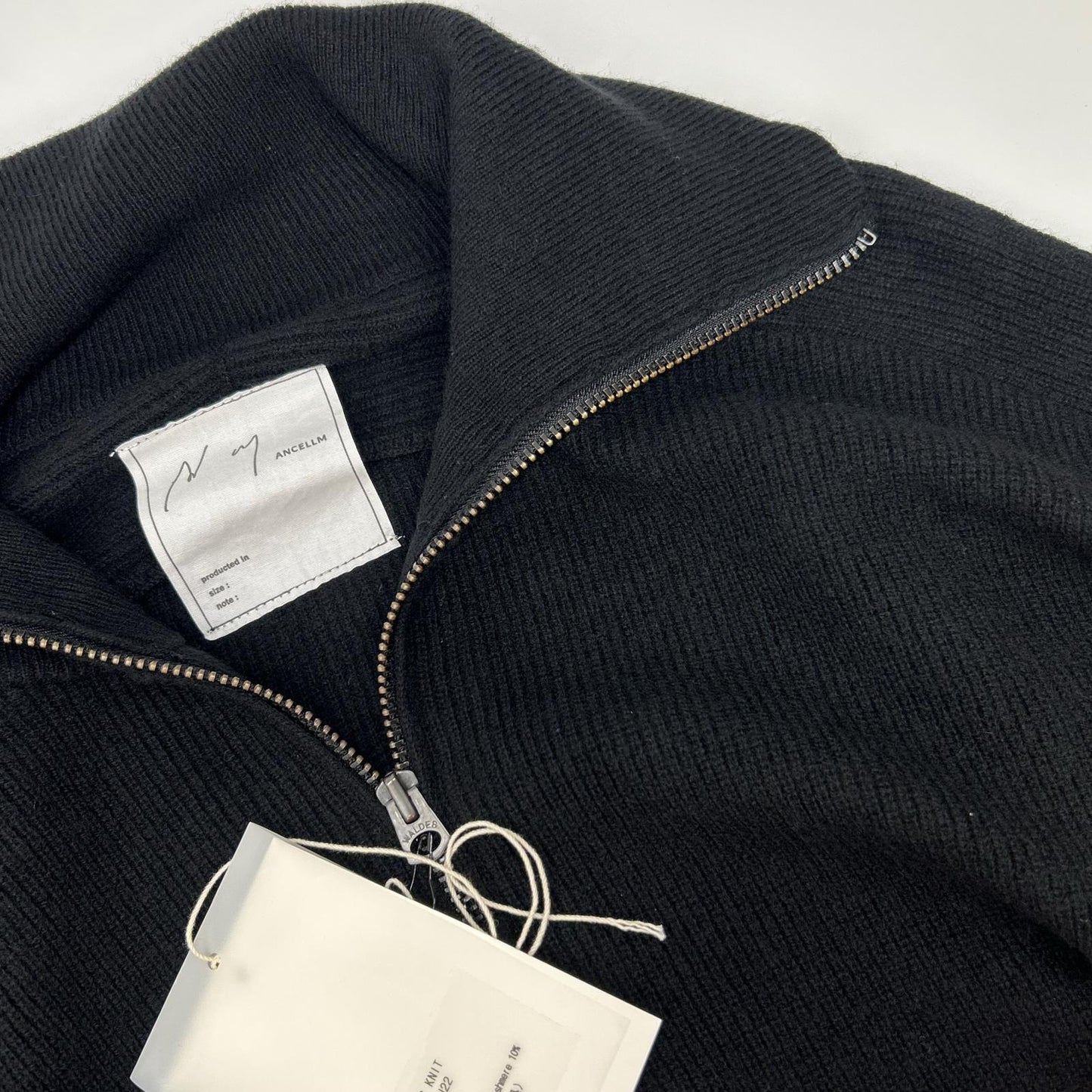 ANCELLM アンセルム 25AW ANC-KN22 黑色 C/W DRIVERS KNIT/驾驶员针织夹克