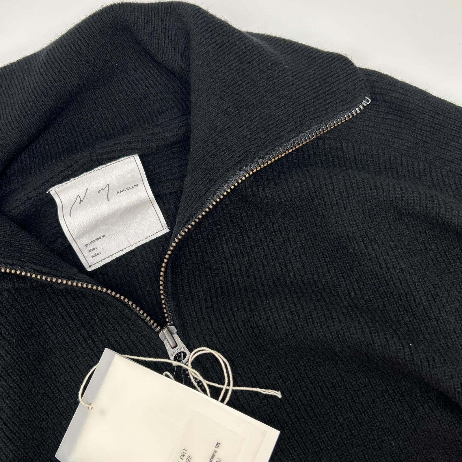 ANCELLM アンセルム 25AW ANC-KN22 黑色 C/W DRIVERS KNIT/驾驶员针织夹克