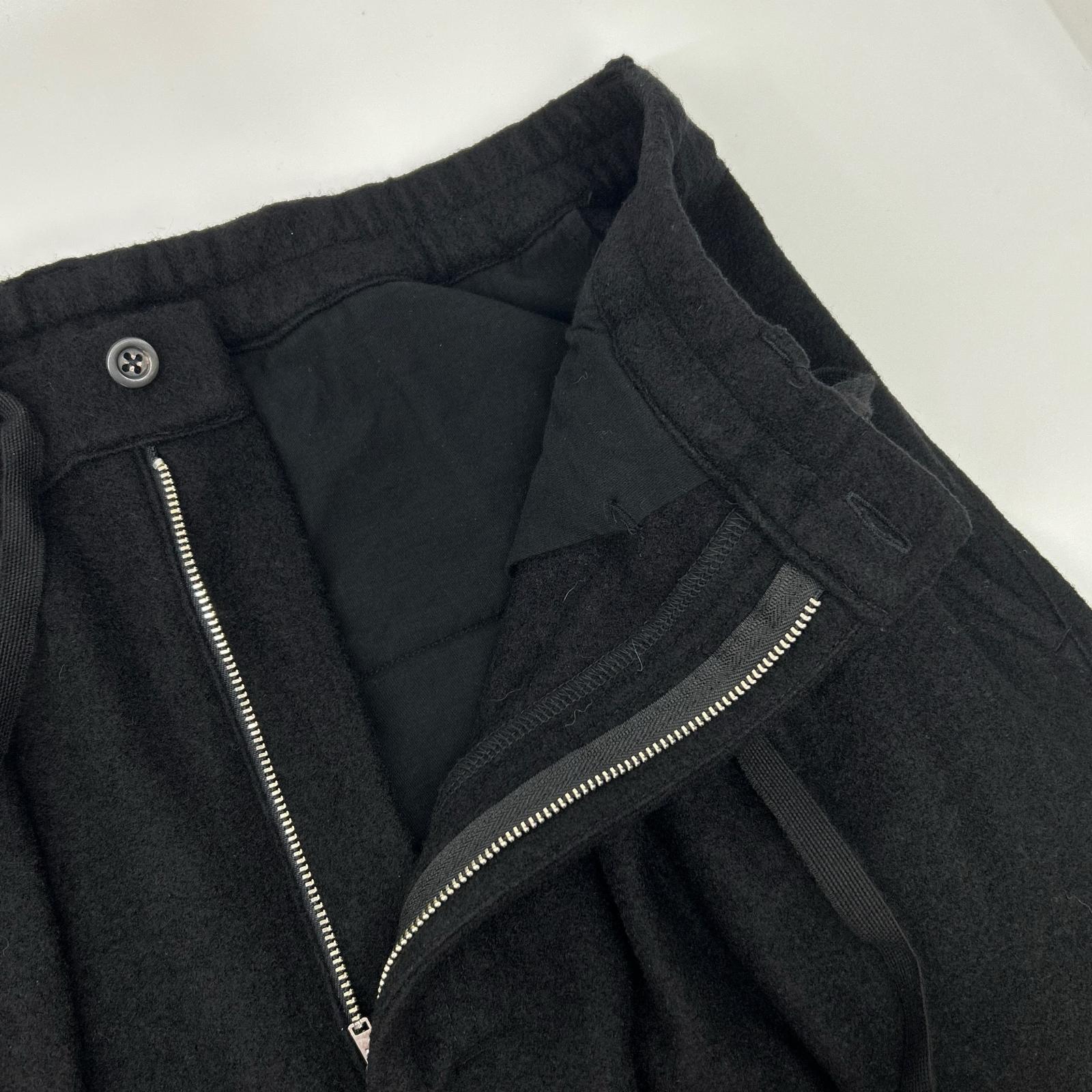 ANCELLM アンセルム 25AW ANC-PT86-A 黑色 WOOL WIDE EASY TUCK SLACKS 下装