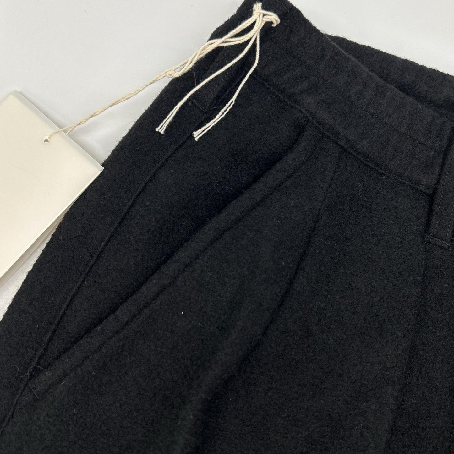 ANCELLM アンセルム 25AW ANC-PT86-A 黑色 WOOL WIDE EASY TUCK SLACKS 下装
