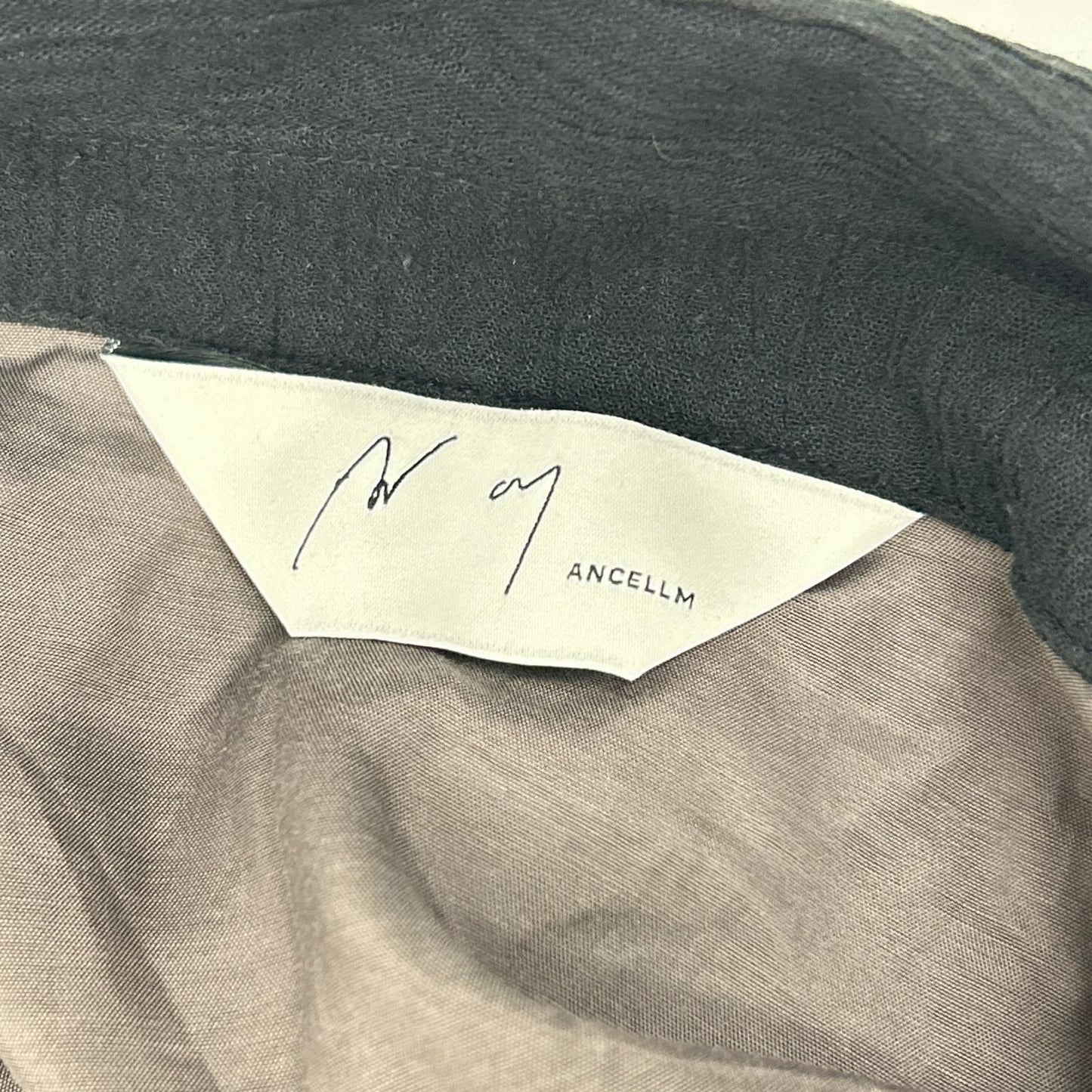 ANCELLM アンセルム 26SS ANC-SH92 黑色 绉纱衬衫夹克