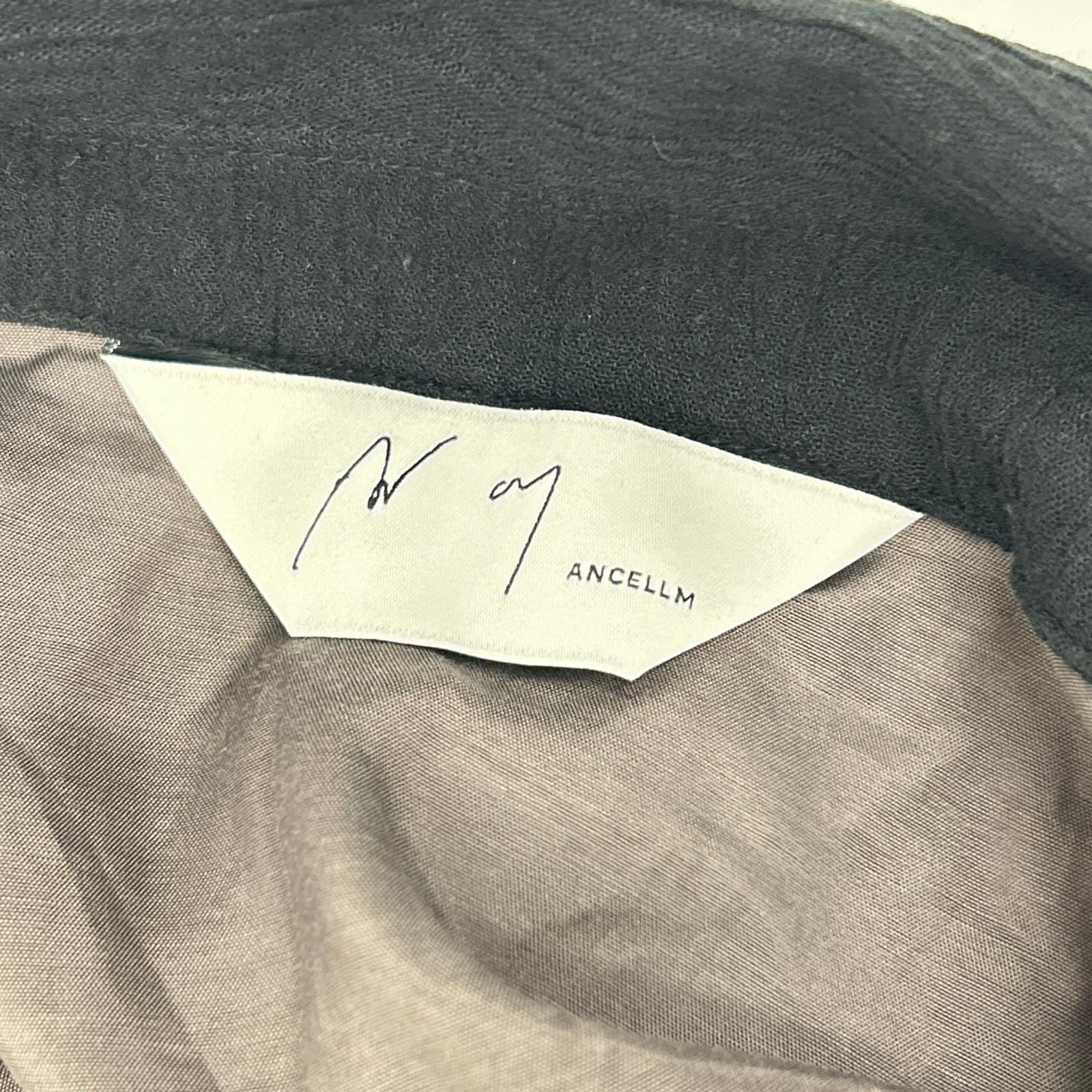 ANCELLM アンセルム 26SS ANC-SH92 黑色 绉纱衬衫夹克
