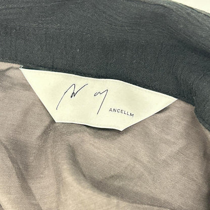 ANCELLM アンセルム 26SS ANC-SH92 黑色 绉纱衬衫夹克