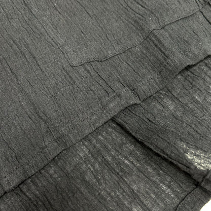 ANCELLM アンセルム 26SS ANC-SH92 黑色 绉纱衬衫夹克