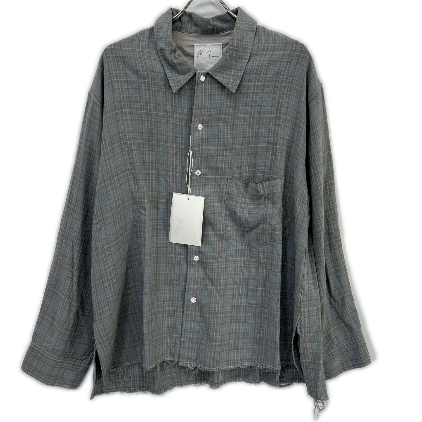 ANCELLM アンセルム 26SS ANC-SH80 ブルー AGING RAYON CHECK SHIRT トップス