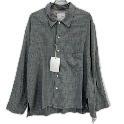 ANCELLM アンセルム 26SS ANC-SH80 ブルー AGING RAYON CHECK SHIRT トップス