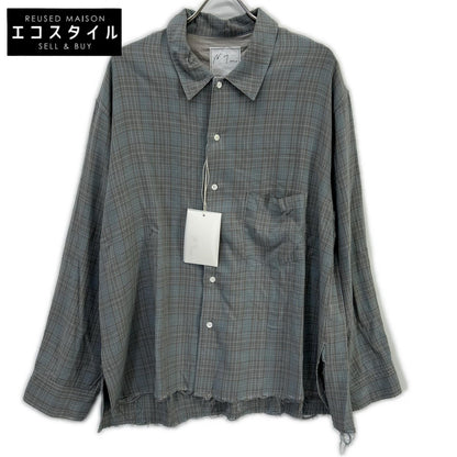 ANCELLM アンセルム 26SS ANC-SH80 ブルー AGING RAYON CHECK SHIRT トップス