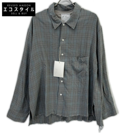 ANCELLM アンセルム 26SS ANC-SH80 ブルー AGING RAYON CHECK SHIRT トップス