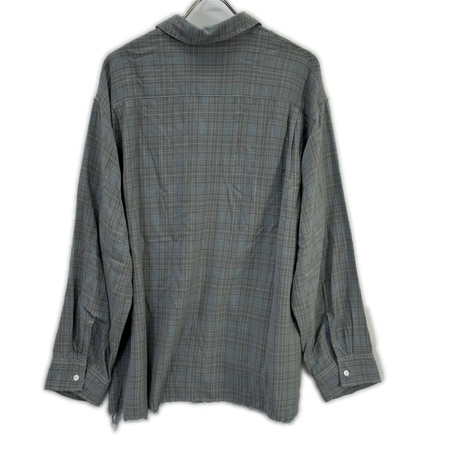 ANCELLM アンセルム 26SS ANC-SH80 ブルー AGING RAYON CHECK SHIRT トップス